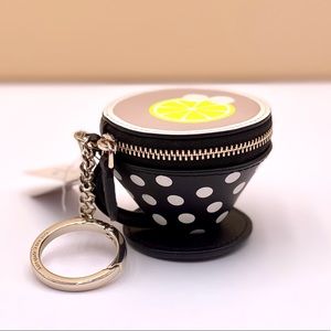 Kate Spade Tea cup Coinpouch Bag Charm Keys Holder